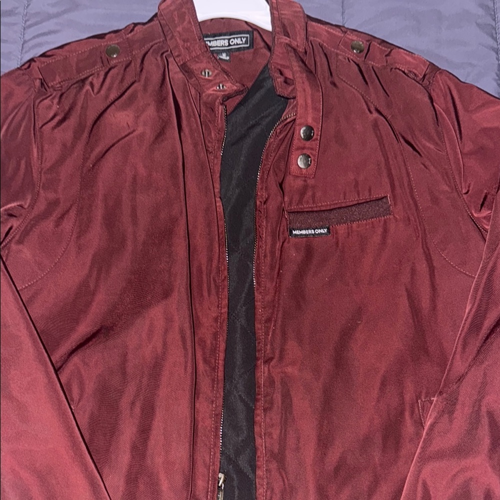 Members Only Men's Burgundy Jacket